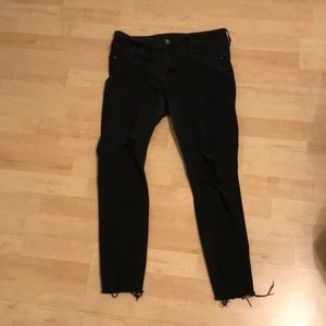 mid rise black jean jeggings